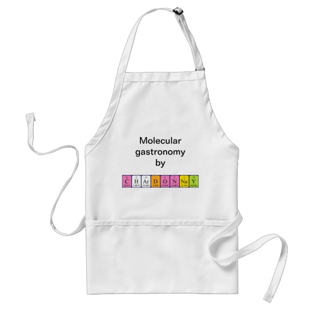 Chardonnay periodic table name apron (Front)