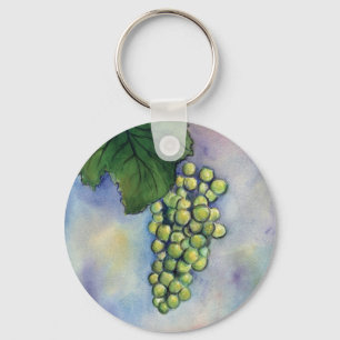 Chardonnay Wine Grapes Keychain