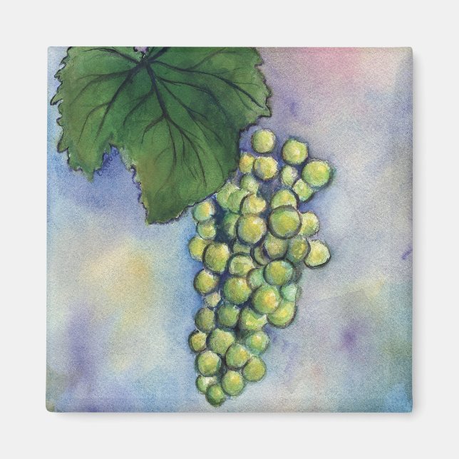 Chardonnay Wine Grapes Magnet (Front)