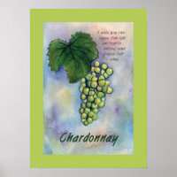 Chardonnay Wine Grapes Poster