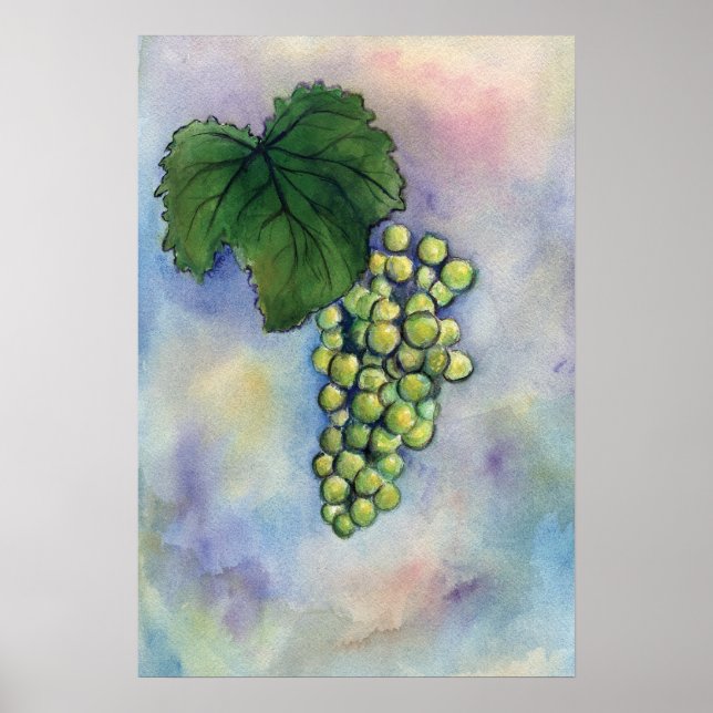 Chardonnay Wine Grapes Print (Front)
