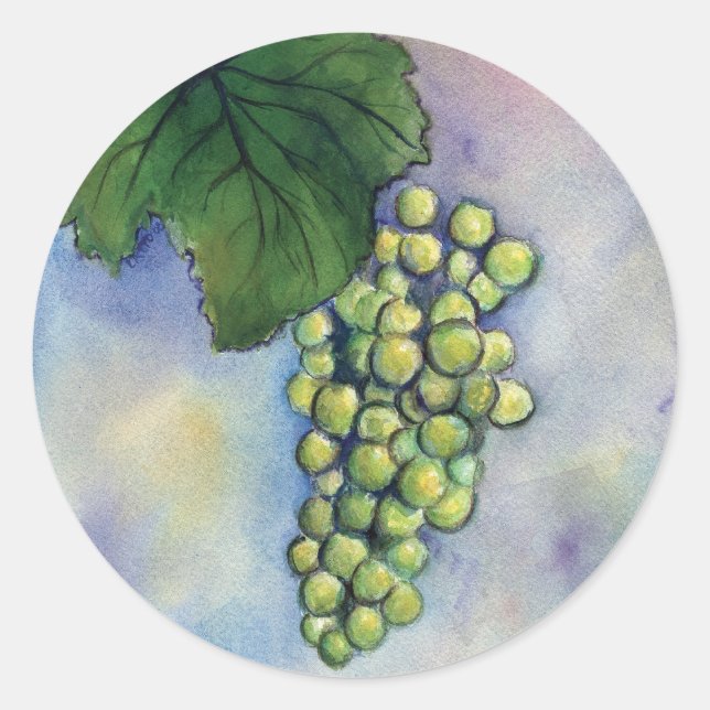 Chardonnay Wine Grapes Sticker (Front)