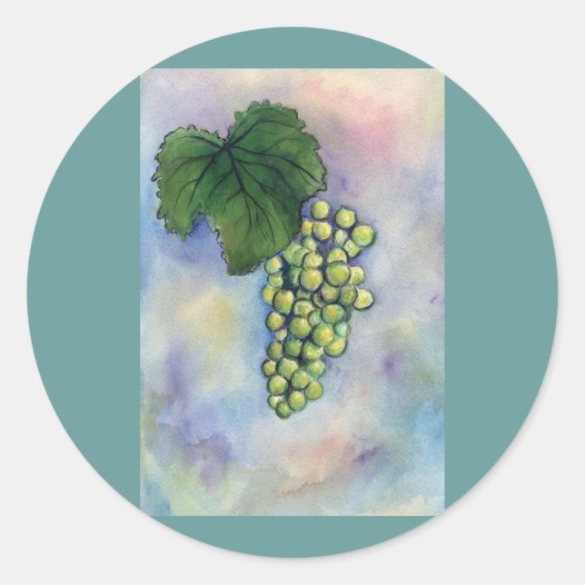 Chardonnay Wine Grapes Sticker (Front)