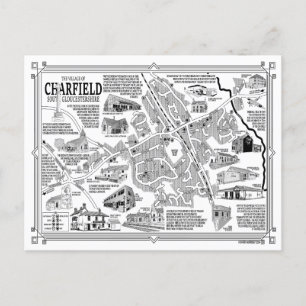 Charfield Village Map Postcard