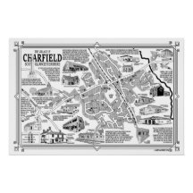 Charfield Village Map Poster