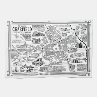 Charfield Village Map Tea Towel
