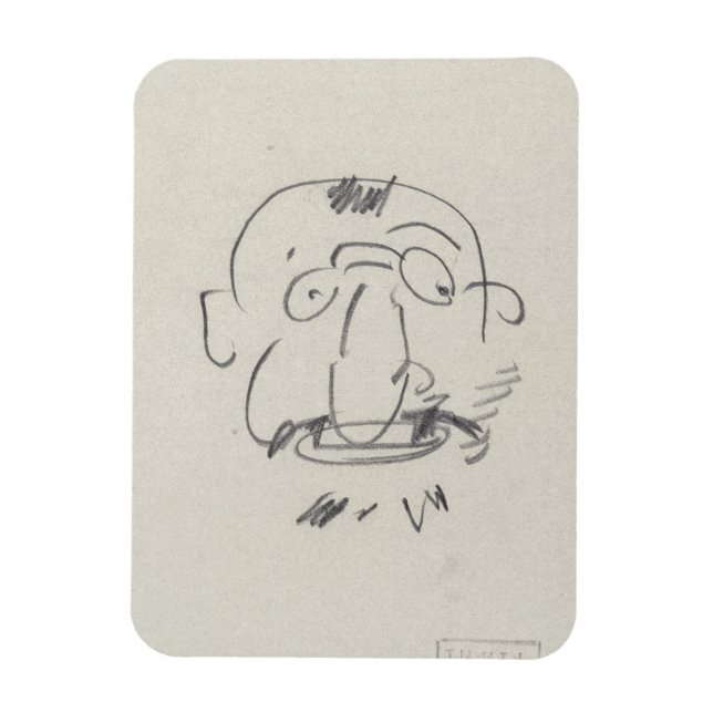 Charge de Lautrec par Lui-Meme (pencil on paper) Magnet (Vertical)