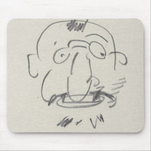 Charge de Lautrec par Lui-Meme (pencil on paper) Mouse Pad