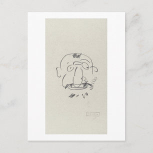 Charge de Lautrec par Lui-Meme (pencil on paper) Postcard