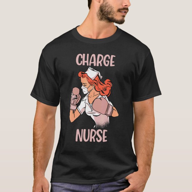 Charge Nurse  Boxing Gloves Fighter T-Shirt (Front)