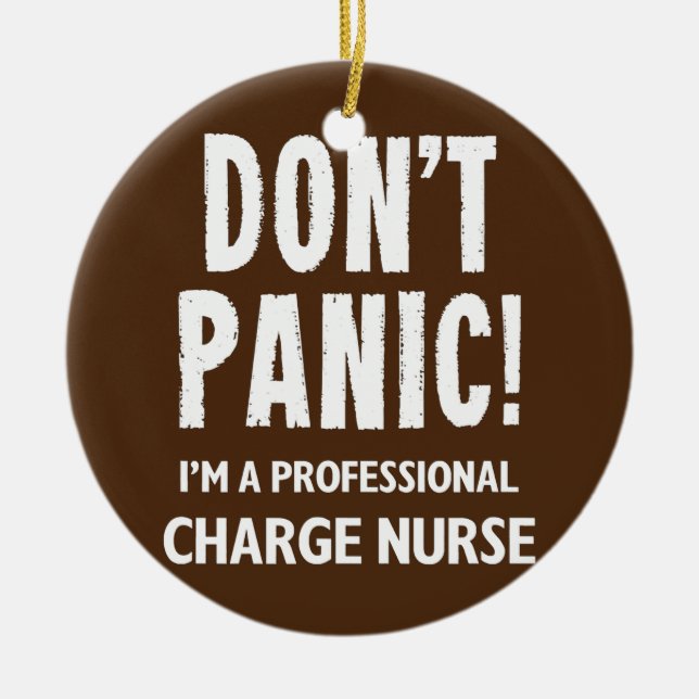 Charge Nurse  Ceramic Ornament (Front)