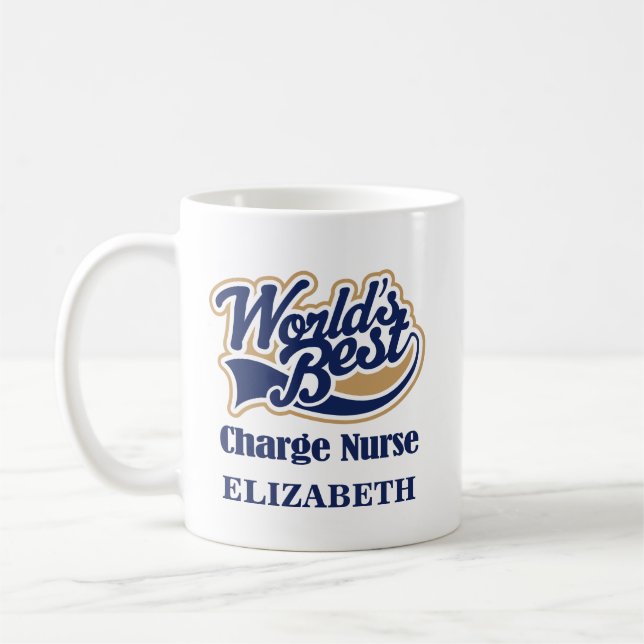 Charge Nurse Personalised Mug Gift (Left)