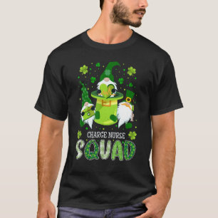 Charge Nurse Squad Nursing St Patrick Day Gnomes I T-Shirt