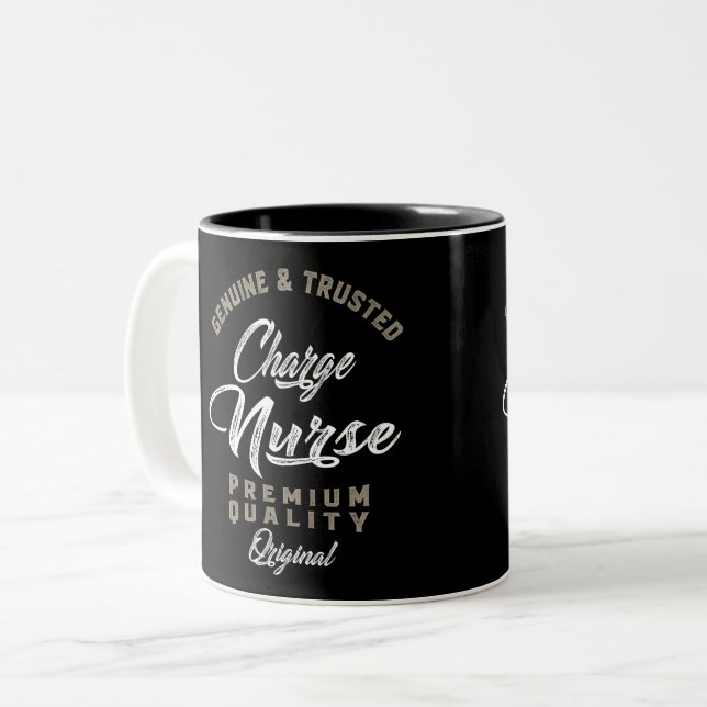 Charge Nurse Two-Tone Coffee Mug (Front Left)
