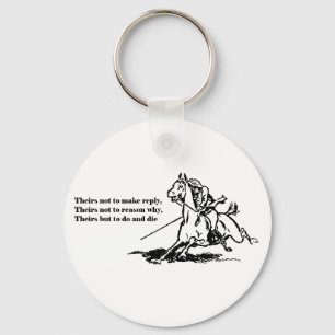 Charge of the Light Brigade Quote Illustration Key Ring