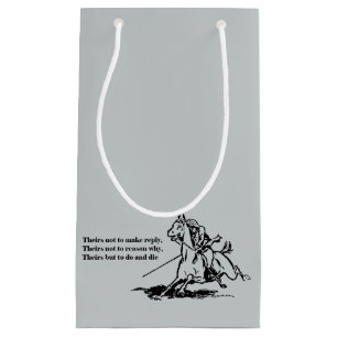 Charge of the Light Brigade Quote Illustration Small Gift Bag