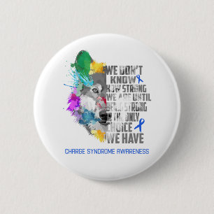 Charge Syndrome Awareness Ribbon Support Gifts 6 Cm Round Badge