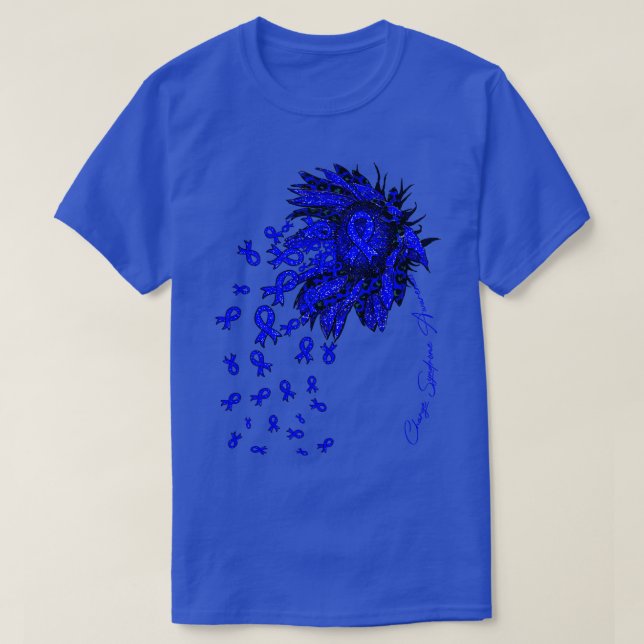 Charge Syndrome Awareness Sunflower ribbon flowers T-Shirt (Design Front)