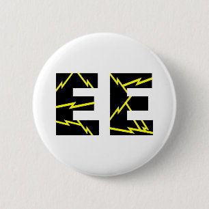 Charged EE Electrical Engineering 6 Cm Round Badge