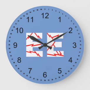 Charged EE Electrical Engineering Large Clock