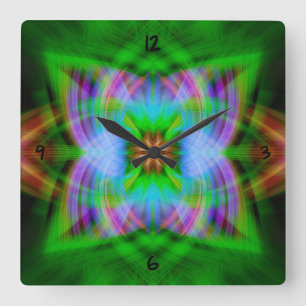 Charged square wall clock