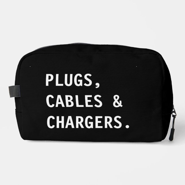 Charger & Cable Organizer,Electronics Accessories  Dopp Kit (Front)