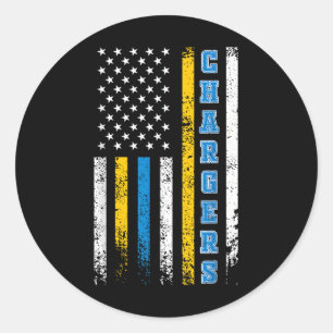 Chargers Name Retro Vintage 1st Name Chargers Love Classic Round Sticker