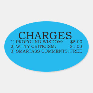 Charges Oval Sticker