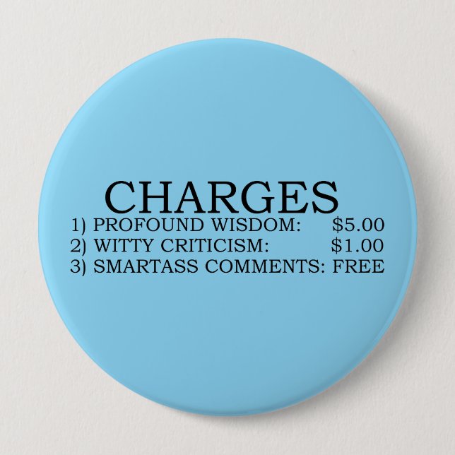 Charges Pinback Button (Front)