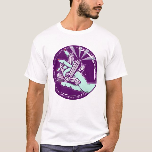 Charging amethyst crystals T-Shirt (Front)