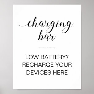 Charging Bar Charge Your Phone Wedding Sign