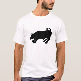 Charging Black Bull of Wall Street T-Shirt