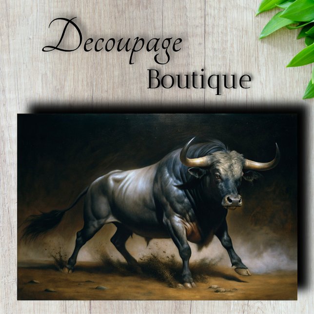 Charging Bull Decoupage Tissue Paper (Charging Bull Decoupage Tissue Paper)