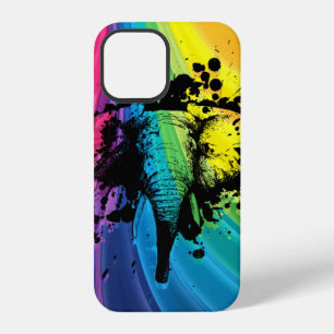 Charging Bull Elephant on Rainbow Case-Mate iPhone 12 Case