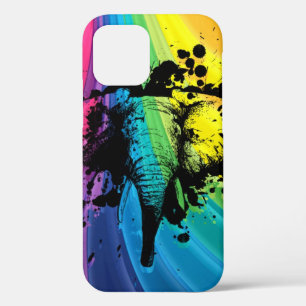 Charging Bull Elephant on Rainbow Case-Mate iPhone iPhone 12 Case
