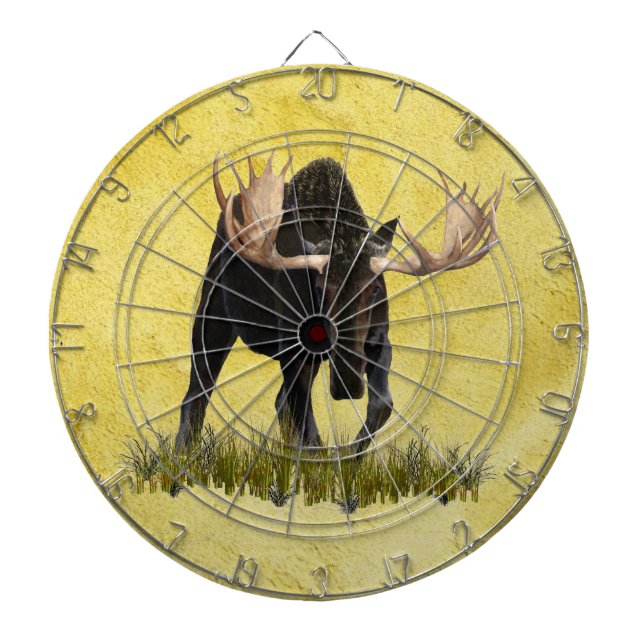 Charging Bull Moose Dartboard (Front)