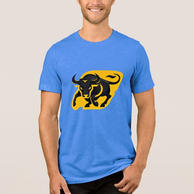 Charging Bull – Power in Motion Tri-Blend Shirt (Front)