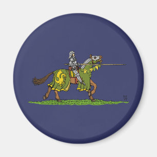 Charging Mediaeval Knight Magnet