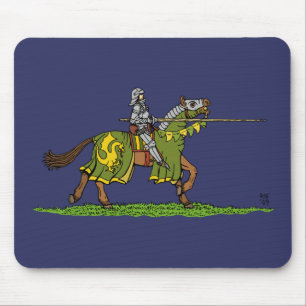 Charging Mediaeval Knight Mouse Pad