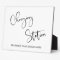 Charging station sign Tabletop Plaque with Easel