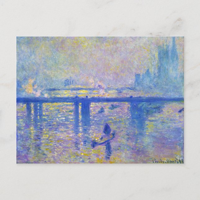 Charing Cross Bridge Claude Monet Postcard (Front)