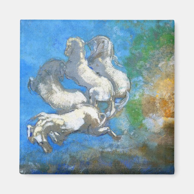 Chariot of Apollo - by Symbolist Odilon Redon Magnet (Front)