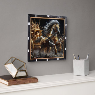 Chariot of the Serpent: Steel's Song Square Wall Clock