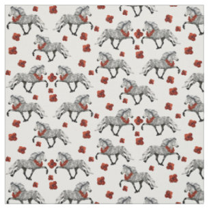Charismatic and the Red Flower Fabric