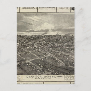 Chariton, Iowa businesses in Davenport Postcard