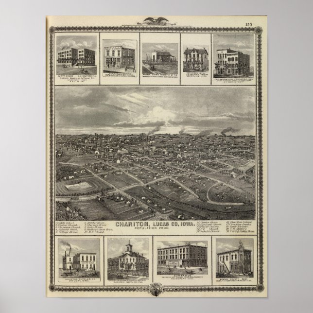 Chariton, Iowa businesses in Davenport Poster (Front)