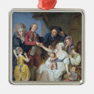 Charity, 1777 metal ornament