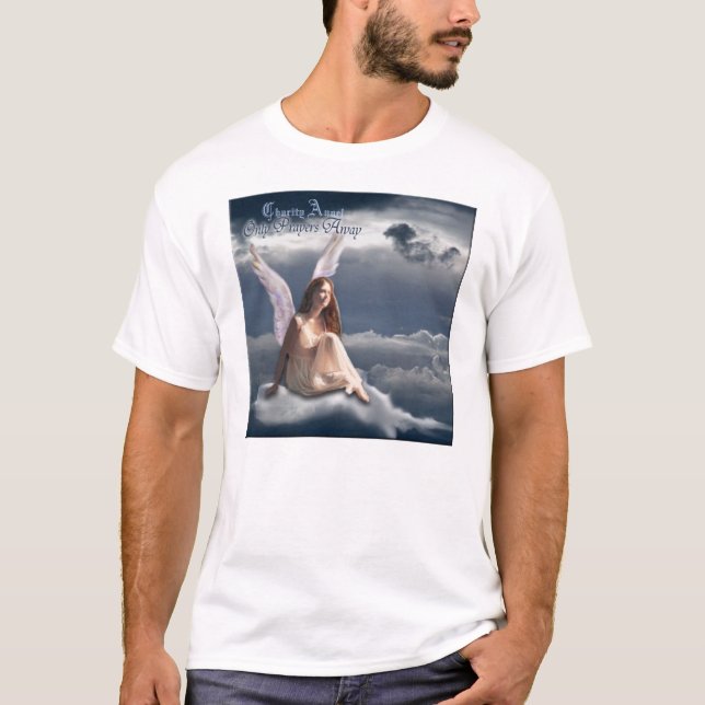 Charity Angel music angel in the clouds t-shirt (Front)
