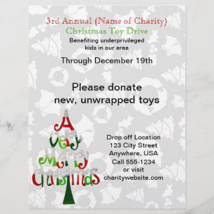 Charity Annual Christmas Toy Drive Flyer