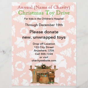 Charity Annual Christmas Toy Drive Santa Stockings Flyer